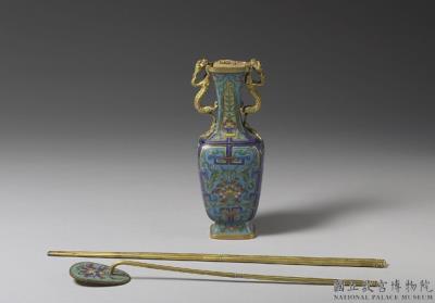 图片[3]-Copper vase in cloisonne enamels, Qing dynasty (1644-1911)-China Archive